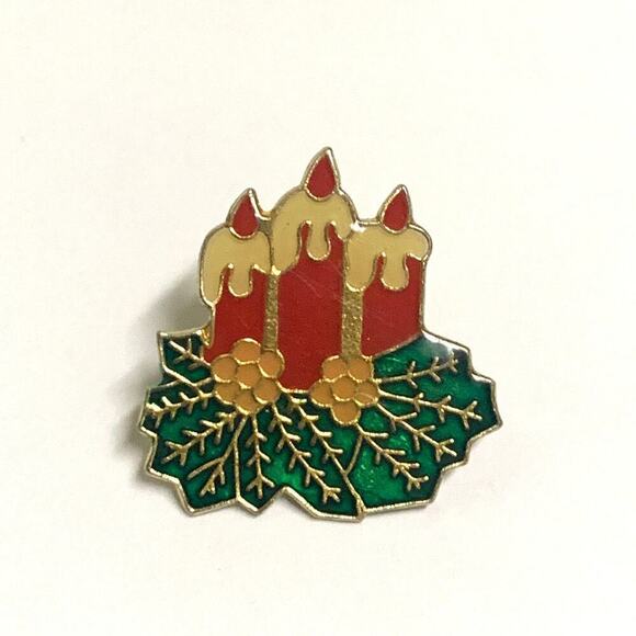 Lot of 4 Vintage Christmas Themed Kitschy Lapel Brooch Pins Retro Nostalgia Fun! - Picture 5 of 10